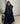 Kimono Iselda réversible avec châle - noir
