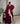 Kimono long à noeuds bicolore - bordeaux