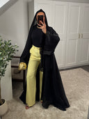 PANTALON DROIT À CEINTURE