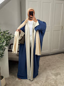 Kimono Diar réversible avec châle Premium - bleu