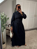 ROBE CHEMISE CINTRÉE EN COTON