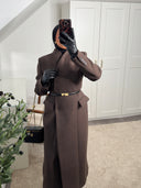 [PREMIUM] MANTEAU CINTRÉ EN LAINE COL CROISÉ RĪYAM