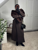 [PREMIUM] MANTEAU CINTRÉ EN LAINE COL CROISÉ RĪYAM