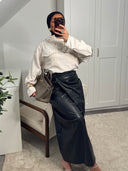 JUPE PORTEFEUILLE EN SIMILICUIR