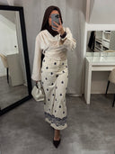 PANTALON BRODÉ COUPE 3/4