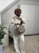 MANTEAU BLAZER CROISÉ MAYAS [TAUPE]