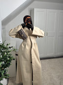 MANTEAU LONG CINTRÉ LISĀN [BEIGE]