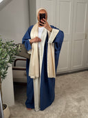 Kimono Diar réversible avec châle Premium - bleu