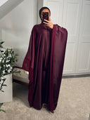 ROBE ABAYA NŪRAN BORDEAUX