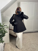 MANTEAU BLAZER CROISÉ MAYAS [NOIR]