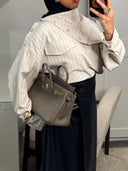 BLOUSE À RAYURES COL BATEAU