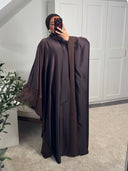 ROBE ABAYA NŪRAN MARRON