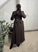 [PREMIUM] MANTEAU CINTRÉ EN LAINE COL CROISÉ RĪYAM