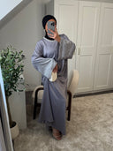 ABAYA PREMIUM PERLES ET STRASS COUSUS MAIN