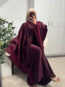 ROBE ABAYA NŪRAN BORDEAUX
