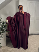 ROBE ABAYA NŪRAN BORDEAUX