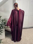 ROBE ABAYA NŪRAN BORDEAUX