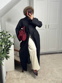 MANTEAU LONG CINTRÉ LISĀN [NOIR]