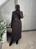 [PREMIUM] MANTEAU CINTRÉ EN LAINE COL CROISÉ RĪYAM