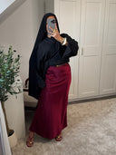 JUPE LONGUE EN SATIN