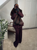 [PREMIUM VEGAN] ÉCHARPE FOURRURE DIĀR BRUN FONCÉ