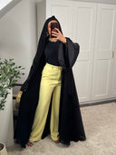 PANTALON DROIT À CEINTURE