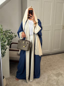 Kimono Diar réversible avec châle Premium - bleu