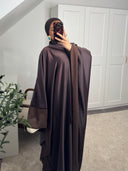 ROBE ABAYA NŪRAN MARRON