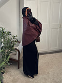 CAPE EN CUIR - BORDEAUX