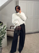 PULL COL BATEAU ILĀF ÉCRU