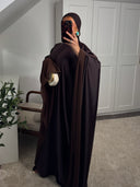 ROBE ABAYA NŪRAN MARRON