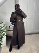 [PREMIUM] MANTEAU CINTRÉ EN LAINE COL CROISÉ RĪYAM