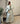 Abaya en brocart et perles Premium - vert d'eau
