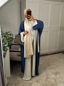 Kimono Diar réversible avec châle Premium - bleu