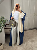 Kimono Diar réversible avec châle Premium - bleu