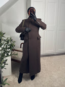 [PREMIUM] MANTEAU CINTRÉ EN LAINE COL CROISÉ RĪYAM