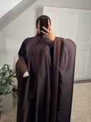 ROBE ABAYA NŪRAN MARRON