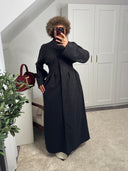 MANTEAU LONG CINTRÉ LISĀN [NOIR]