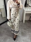 PANTALON BRODÉ COUPE 3/4